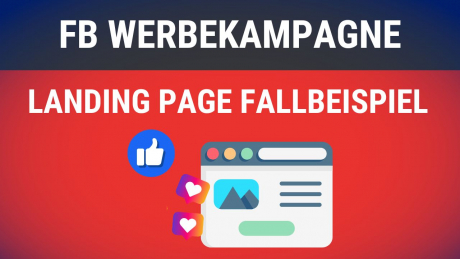 Symbol einer Landing Page mit FB Gefällt mir und I